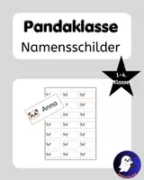 Vorschau - Poster - Pandaklasse Namensschilder Sticker Grundschule - Deckblatt