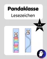 Vorschau - Poster - Lesezeichen Deutsch – Pandaklasse | Grundschule - Deckblatt