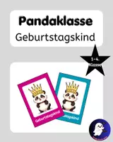 Vorschau - Bildkarten - Pandaklasse Geburtstagskind Grundschule - Deckblatt
