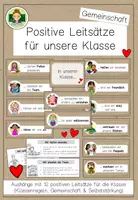 Vorschau - Poster - Klassenregeln Gesprächsimpulse Leitsätze Klassenklima Gemeinschaft - Deckblatt