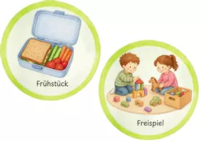 Vorschau - Fördermaterial/Inklusion - Morgenkreis- & Tagesablaufkarten | Raupe Kindergarten Vorschule | Organisation Kita - Seite 3
