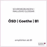 Vorschau - Prüfungsvorbereitung - Schreibübungen I inklusive Glossar | ÖSD | Goethe | B1 - Deckblatt