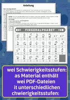 Vorschau - Arbeitsblätter - Wortsuchrätsel mit dem Fingeralphabet der Gebärdensprache – Verben - Seite 3