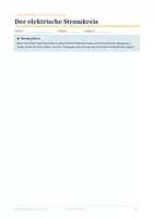 Vorschau - Arbeitsblätter - Der elektrische Stromkreis | Leiter, Schaltungen & Sicherheit | Physik Klasse 7–9 - Seite 1