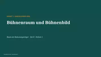 Vorschau - Unterrichtsreihen - Bühnenbild, Licht und Kostüm | Dramaturgie & Inszenierung | Darstellendes Spiel Sek II (Klasse 11–13) - Deckblatt