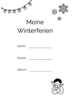 Vorschau - Arbeitsblätter - Mein Winterferien-Arbeitsheft / Reflexion - Deckblatt