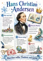 Vorschau - Arbeitsblätter - Lernposter + Arbeitsblätter zum Thema "Hans Christian Andersen" + Lösung & MP3 + Mindmap + Infografik - Deckblatt