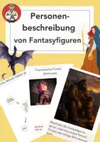 Vorschau - Arbeitsblätter - Personenbeschreibung von Fantasyfiguren - Deckblatt