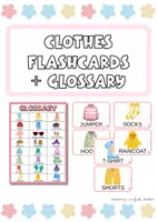 Vista previa - Tarjetas / Manipulativos - CLOTHES FLASHCARDS (24 CARDS) - Portada