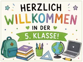 Vorschau - Bildkarten - Willkommensgruß 5. Klasse - Seite 2