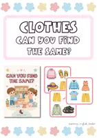 Vista previa - Juegos / Gamificación - CLOTHES- CAN YOU FIND THE SAME? GAME (13 CARDS) - Portada