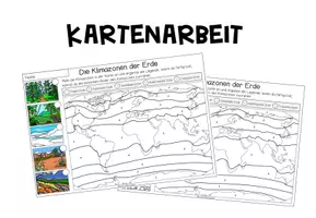 Vorschau - Arbeitsblätter - Klimazonen der Erde – Kartenarbeit | Arbeitsblätter Erdkunde 5.–6. Klasse - Seite 1