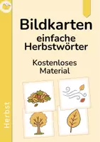 Vorschau - Bildkarten - Bildkarten Herbst – 10 einfache Herbstwörter (kostenlos) - Deckblatt