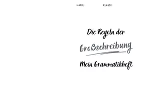 Vorschau - Arbeitsblätter - Booklet Grammatik Großschreibung - Seite 1