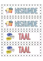 Voorbeeld - dagritmekaarten + datumkaarten (Nederlands en Frans) - Voorblad