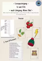 Vorschau - Arbeitsblätter - Lesespaziergang tz und Ä (Meine Fibel) - Deckblatt