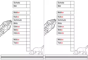 Vorschau - Arbeitsblätter - Lesespaziergang tz und Ä (Meine Fibel) - Seite 2