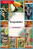 Vorschau - Mal- und Bastelvorlagen - Kunst Sommer – Tiere im Dschungel | Aquarell Kunstprojekt & Ausmalbilder für Grundschule & Sekundarstufe - Seite 3