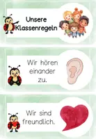 Vorschau - Poster - Klassenregeln Marienkäferklasse 🐞 | Regeln Klassentier Marienkäfer | Regelplakate für ein friedliches Miteinander | Grundschule - Seite 1