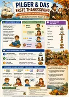 Vorschau - Unterrichtsreihen - Pilger & das erste Thanksgiving · Geschichte Unterrichtsmaterial | Grundschule Klasse 1–4 - Deckblatt