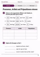 Vorschau - Arbeitsblätter - Basisscreening Pronomen, Artikel und Präpositionen Klasse 5–6 - Seite 2