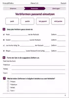 Vorschau - Arbeitsblätter - Basisscreening Zeitformen Deutsch Klasse 5–6 - Seite 3