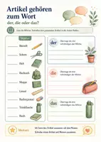 Vorschau - Arbeitsblätter - DaZ Schulalltag A1 – vom Wort zum sicheren Satz - Seite 1