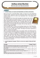 Vorschau - Arbeitsblätter - Aufbau eines Buches - Merkmale und Bestandteile - Seite 1
