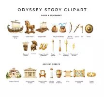 Vorschau - Bildkarten - Odyssee Clipart, Homers Odyssee, Griechische Mythologie, Antikes Griechenland - Seite 3