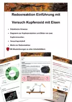 Vorschau - Unterrichtsreihen - Redoxreaktion Einführung mit Versuch Kupferoxid mit Eisen - Chemie - Deckblatt