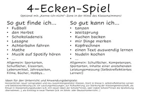 Vorschau - Spiele - 4-Ecken-Spiel/Kennenlernspiel - Seite 1