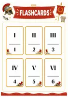 anteprima - Flashcard - Flashcards con i numeri romani - Pagina 1