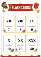 anteprima - Flashcard - Flashcards con i numeri romani - Pagina 2