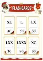 anteprima - Flashcard - Flashcards con i numeri romani - Pagina 3
