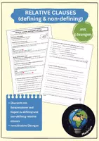 Vorschau - Arbeitsblätter - Defining and Non-defining Relative clauses - Deckblatt