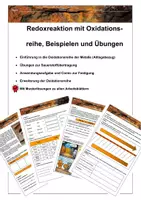 Vorschau - Unterrichtsreihen - Redoxreaktion mit Oxidationsreihe, Beispielen und Übungen - Chemie - Deckblatt