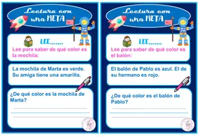Vista previa - Hojas de trabajo - Lectura con una meta. Lee para descubrir la respuesta. - página 2