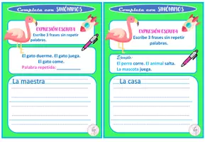 Vista previa - Hojas de trabajo - SINÓNIMOS. AMPLIA VOCABULARIO. Y COMPLETA - página 2