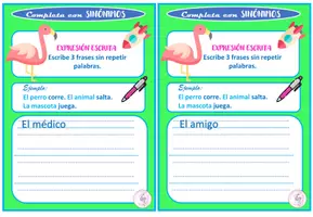 Vista previa - Hojas de trabajo - SINÓNIMOS. AMPLIA VOCABULARIO. Y COMPLETA - página 3