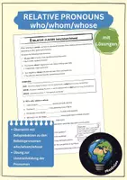 Vorschau - Arbeitsblätter - Relative pronouns WHO, WHOM, WHOSE - Deckblatt