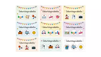 Vorschau - Mal- und Bastelvorlagen - Geburtstagsrubellos - Seite 2
