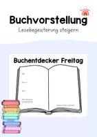 Vorschau - Arbeitsblätter - Buchentdecker Freitag: Lesebegeisterung steigern - Deckblatt