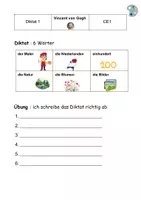 Vorschau - Arbeitsblätter - Diktate über Maler, Erfinder und Künstler - Seite 1