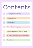 Vista previa - Unidades / Secuencias / Situaciones de Aprendizaje - KATHRINE SWITZER Reading Comprehension - página 1