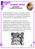 Vista previa - Unidades / Secuencias / Situaciones de Aprendizaje - KATHRINE SWITZER Reading Comprehension - página 2