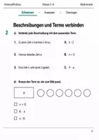 Vorschau - Arbeitsblätter - Variablen und Terme Basisscreening Klasse 5–6 - Seite 2