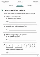 Vorschau - Arbeitsblätter - Variablen und Terme Basisscreening Klasse 5–6 - Seite 3
