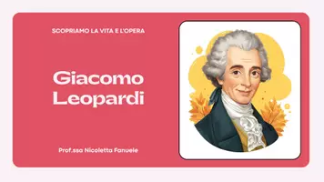 anteprima - Presentazioni / Lavagne - Giacomo Leopardi: la vita e le opere - Presentazione - Pagina di copertina