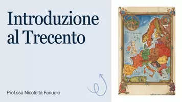 anteprima - Presentazioni / Lavagne - Introduzione al Trecento: presentazione - Pagina di copertina