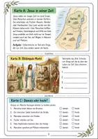 Vorschau - Arbeitsblätter - Jesus Leben und Botschaft Klasse 5 -6 Kartenset für Religion - Seite 2